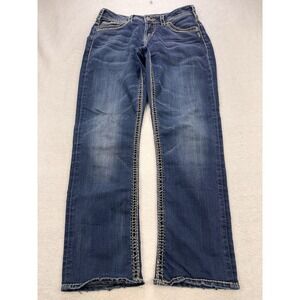 Silver Suki Selvedge Jeans Women 29x29 Blue Slim Boot  Denim ALTERED